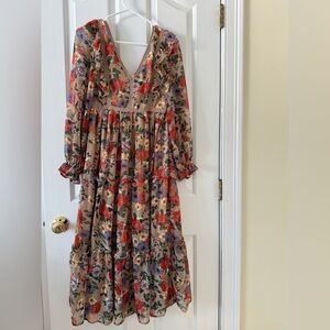 In Bloom Floral V-Neck Dress